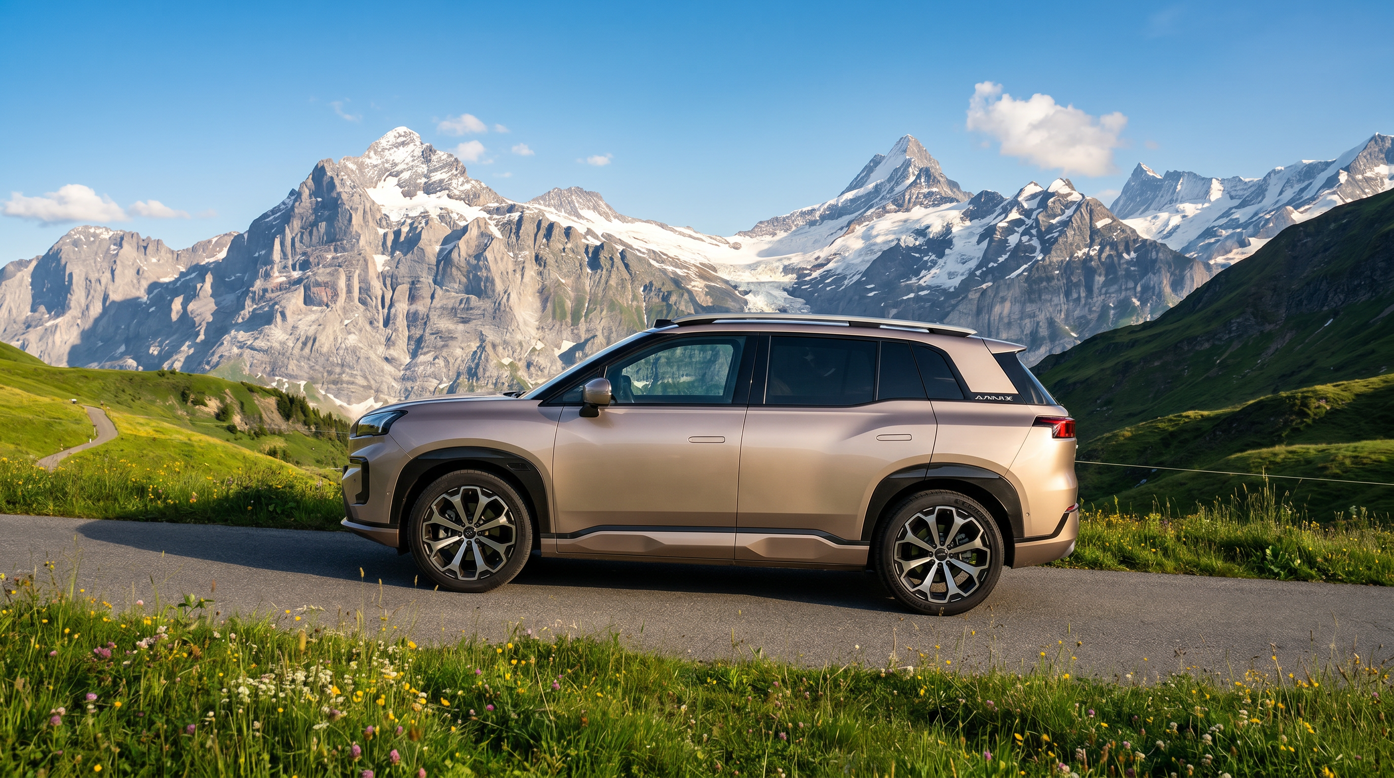 GAC AION V in den Schweizer Alpen
